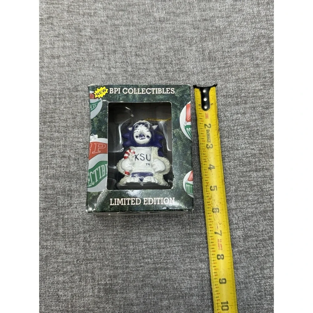 Kansas‎ State University Wildcat Christmas Ornament New In Box Purple White